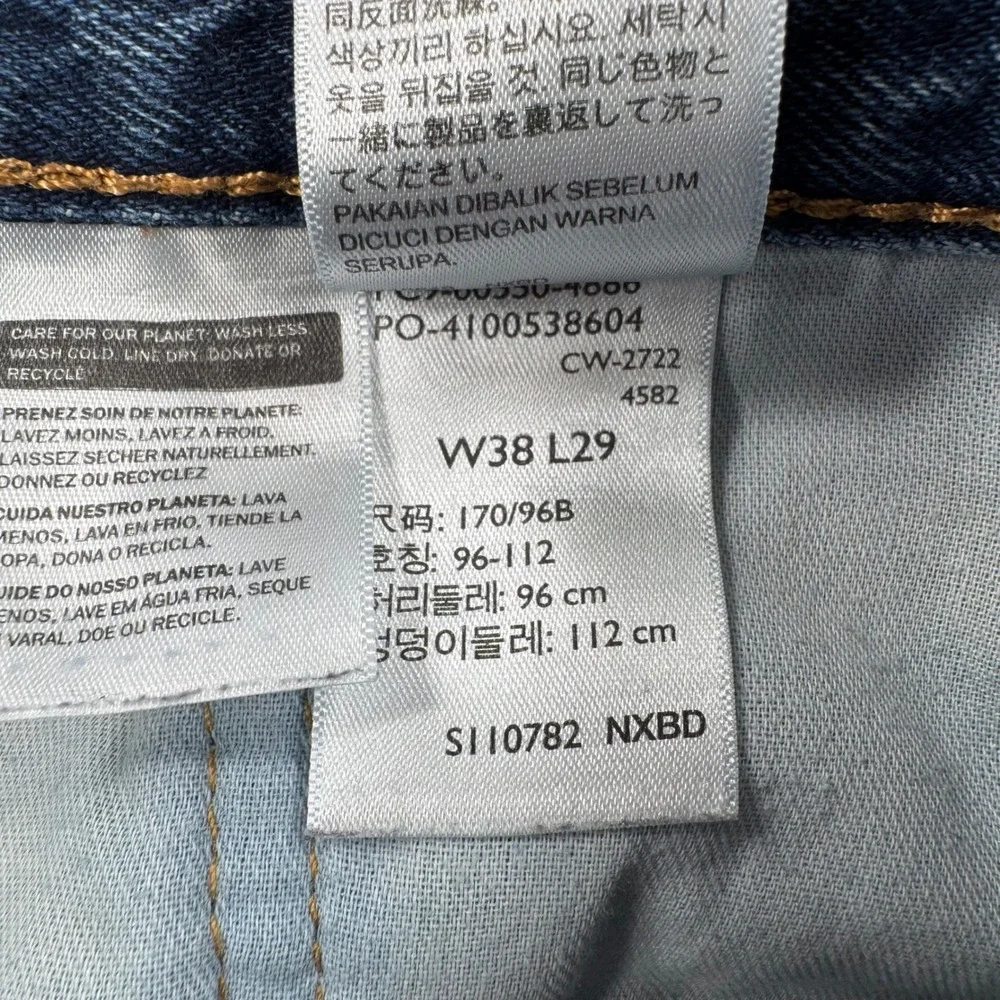 Levis 550 Relaxed Fit Jeans Mens 38x29 Blue Tapered Leg Medium Wash Workwear Dad